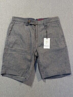 Robert Graham Linen Dress Shorts Men's 32 Gray NWT